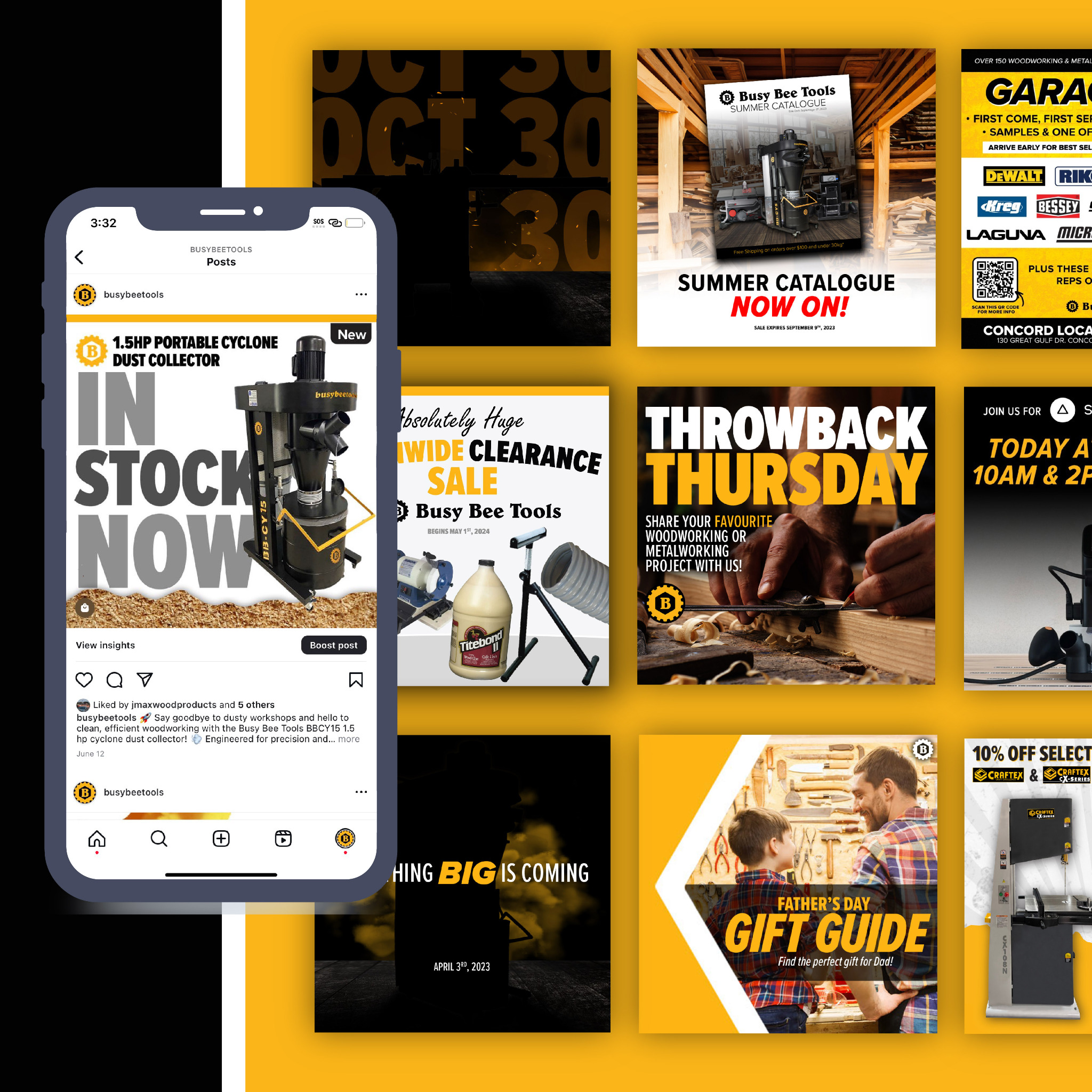 Busy Bee Tools brand and marketing work