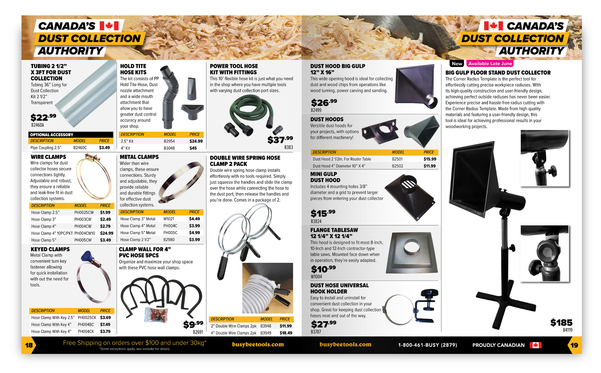 Busy Bee Tools dust collection authority catalogue spread