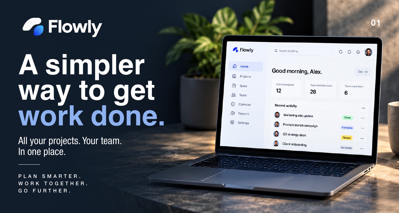 Flowly SaaS product presentation deck