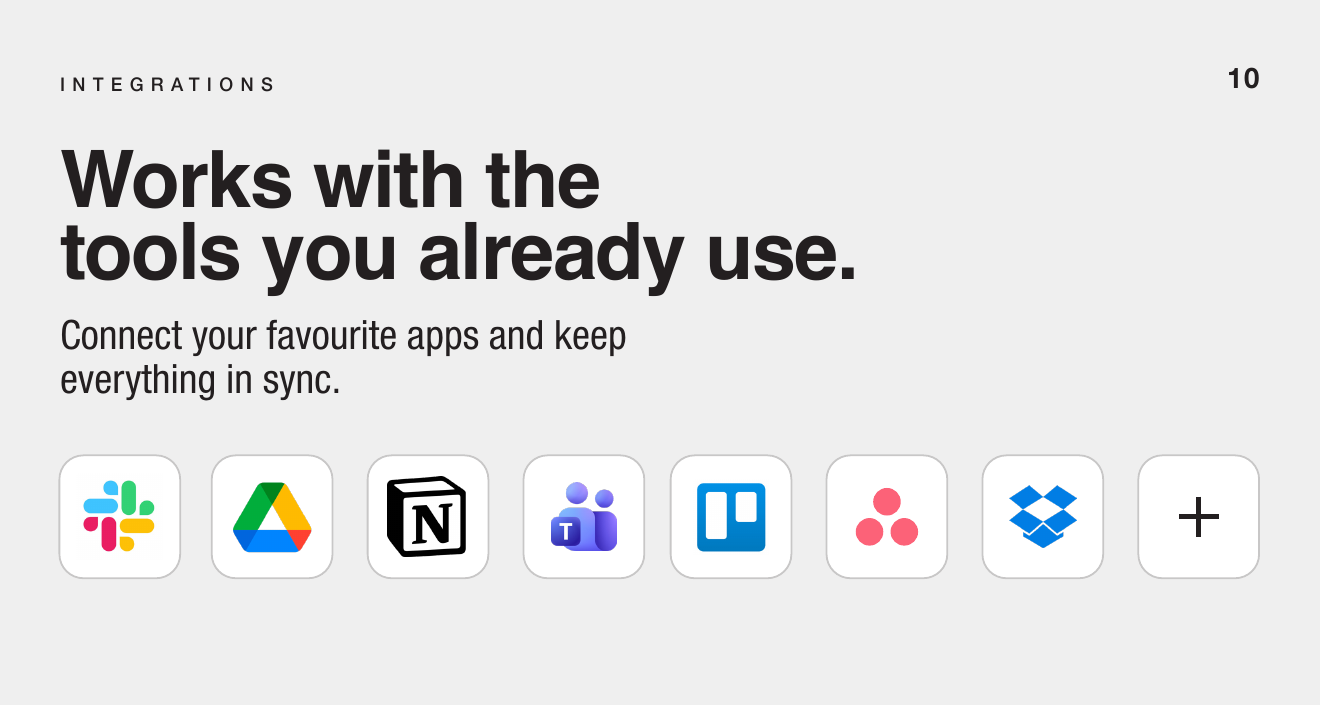 Flowly integrations slide
